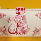 Loungefly Disney Alice In Wonderland Tonal Cheshire Cat Floral Flap Wallet New