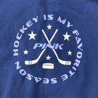 Victoria s Secret Pink Blue Goal Hockey Is My Season Medium Full Zip Hoodie