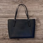 Michael Kors Jet Set Travel Leather Carryall Womens Tote Bag  Size Medium - Navy