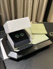 Vca Vintage Alhambra Earrings Malachite 1 Motifs 18k Yellow Gold Clover