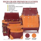 Trutuch Leather Carpenter Tool Belt   18 Pockets   Framers Tool Belt   Handyman