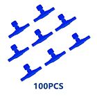 100 X Blue Plastic 2 Way Aquarium Fishs Tank Air Pump Control Valve For 4mm D6w2