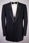 Rogers Peet Tuxedo Vintage New York Black 1-btn Formal Blazer Jacket 42l