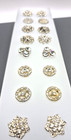 Vintage Rhinestone Button Lot 16 Pcs  Assorted Styles Sizes Single Shank Lot   2