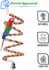 63in Bird Rope Perch Swing Toy Cotton Bungee Climbing With Bell For Parrots