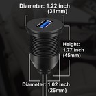 Batige Single Port Usb 3 0 Male To Female Aux Car Mount Flush Cable Waterproof