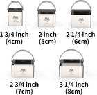 Square Biscuit Cutter Set 1 75inch 2inch 2 25inch 2 75inch 3 25inch  Stainless S