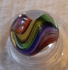 Cute Unsigned Multicolor Swirl Art Glass Marble 1 4 