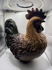 Vintage Xlarge Rustic Colorful Porcelain Rooster Hand-painted Figurine 15    T