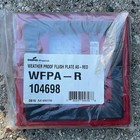 Cooper Wheelock Wfpa-r Weatherproof 1-gang Blank Flush Wall Plate Red 104698
