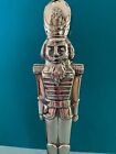 Godinger Silver Art Co  Toy Soldier Nutcracker 2 Part Silverplate Metal 8 -vtg