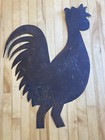 Antique Primitive Sheet Iron Rooster Farm Trade Sign   Folk Art   Weathervane