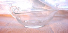 Vintage Clear Etched Glass Sauce Gravy Dish With Loop Handle F143426