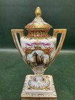 Fine Antique Hand Painted Pedestal Urn Helena Wolfsohn Dresden    See Mark
