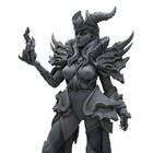 Dragon Elf Sorceress Miniature   3d Printed Resin Dnd Rpg Tabletop Wargaming