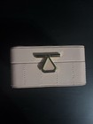 Kaxier Pink Faux Leather Jewelry Box Organizer W  Mirror  Lined  Holds 5 Rings