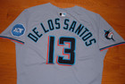 Miami Marlins Deyvison De Los Santos Game Issued Un Worn 2025 Nike Road Jersey