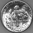 1955-s Roosevelt Dime Uncirculated Bu 90  Silver