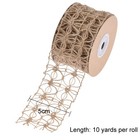 Brown Burlap Floral Mesh Wired Ribbon 2 Inch X 10 Yards Rustic Craft Decor
