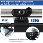 Webcam With Microphone And Speaker  1080p Web Camera For Desktop Computer Lap   