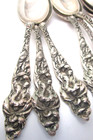 Vintage Reed   Barton Les Six Fleurs Sterling Silver Demitasse Coffee Spoons