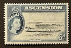 Travelstamps  1956 Ascension Islands Stamps Sg 64 Qeii 6d Roller Waves Mogh
