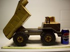 Tonka Big 17  Yellow Dump Truck Pressed Steel Toy Parts Planter Yard Ornament