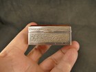 Indo Persian Agate   Silver Table Snuff Box 106 7 Gms Vintage Tucson Estate