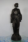 Stunning Antique Bronze Statue Of Young Woman By Jules Franceschi C  1880 s Sale
