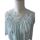 Vintage 70s Shadowline Lace Trimmed Short Boudoir Jacket Robe Powder Blue M