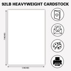 Hysiwen 50 Sheets White Card Stock 5 X 7 Inches  250gsm 92 Lb Blank Cardstock