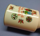 Pennsylvania Dutch Country Coffee Cup mug  Folk Art  Pedestal  Vintage Souvenir
