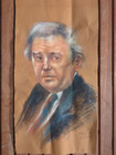 Vtg Oil Pastel 1962 Signed Color Portrait Reverend Wayne Smith Jimmy Carter An5