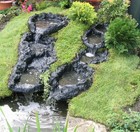 Pondh2o Medium Ii Waterfall Course With 2 Pools  Pvc Water Garden Pond Spillway