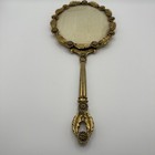 Vintage Matson Vanity Mirror And Brush Hollywood Regency Antique Gold Finish