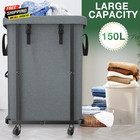 40 Gal 150l  High Grade Large Laundry Basket With Wheels  Rolling Laundry Hamper