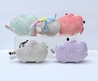 Pusheen Cat Plush Bundle Lot Of 5 All With Tags  1 Unicorn Clip  Gray Purple