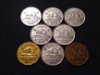 8 Different Canada Nickels Date Set 1937-1943 W Tombac 1 5 Roll Ww2 Beaver Coins