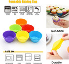 Silicone Cupcake Baking Cups 24 Pack  Reusable   Non-stick Muffin Cupcake Liners