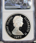1977 Cayman Islands Silver 25 Dollars Queen Elizabeth I Ngc Pf 69 Ultra Cameo