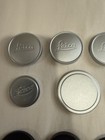     Rare Vintage Lot Of Leica Of Front Rear Lens Caps Covers Black Silver