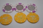 Lot Of  6  Freemont Collectible Casino Chips  1  50cents Vintage Las Vegas