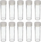 Coin Storage Tubes 19mm Clear Plastic Penny Cent Holders Pack Of 10