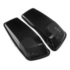 Vivid Black Saddlebags Lids 5x7 Speaker Grills Street Glide Road Glide 14-23