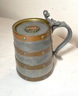 Antique 1907 Arts   Crafts Stein 24 Karat Club Ny Dieges   Clust Pewter Copper