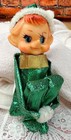 Vintage 50s-60s Green Metallic Sparkle Pixie Knee Hugger Elf Japan Christmas