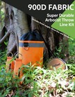 Arborist Throw Line Kit Slick Rope 164 Ft Orange For Tree Climbing