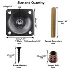 4 Pcs Furniture Leg Mounting Plates Heavy Duty Top Attachment Tplate Repair