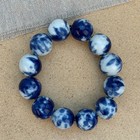 Jingdezhen Blue And White Porcelain Ceramic Bracelet 18mm Beads