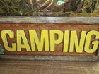 Vintage Style  Primitive Folk Art Sign  Campground Camping  Fishing Hunting